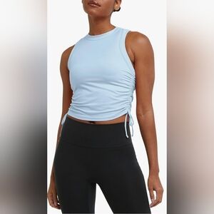 Champion women's soft touch ruched tank top. Ciel Blue size L